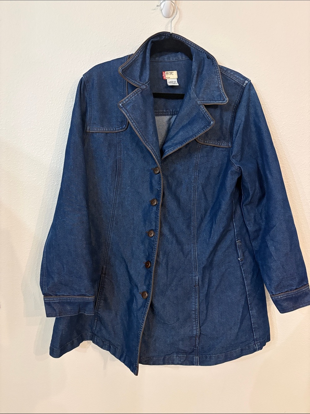 Levi’s Red Tab Quality Clothing Women’s Dark Blue Denim Jacket Coat